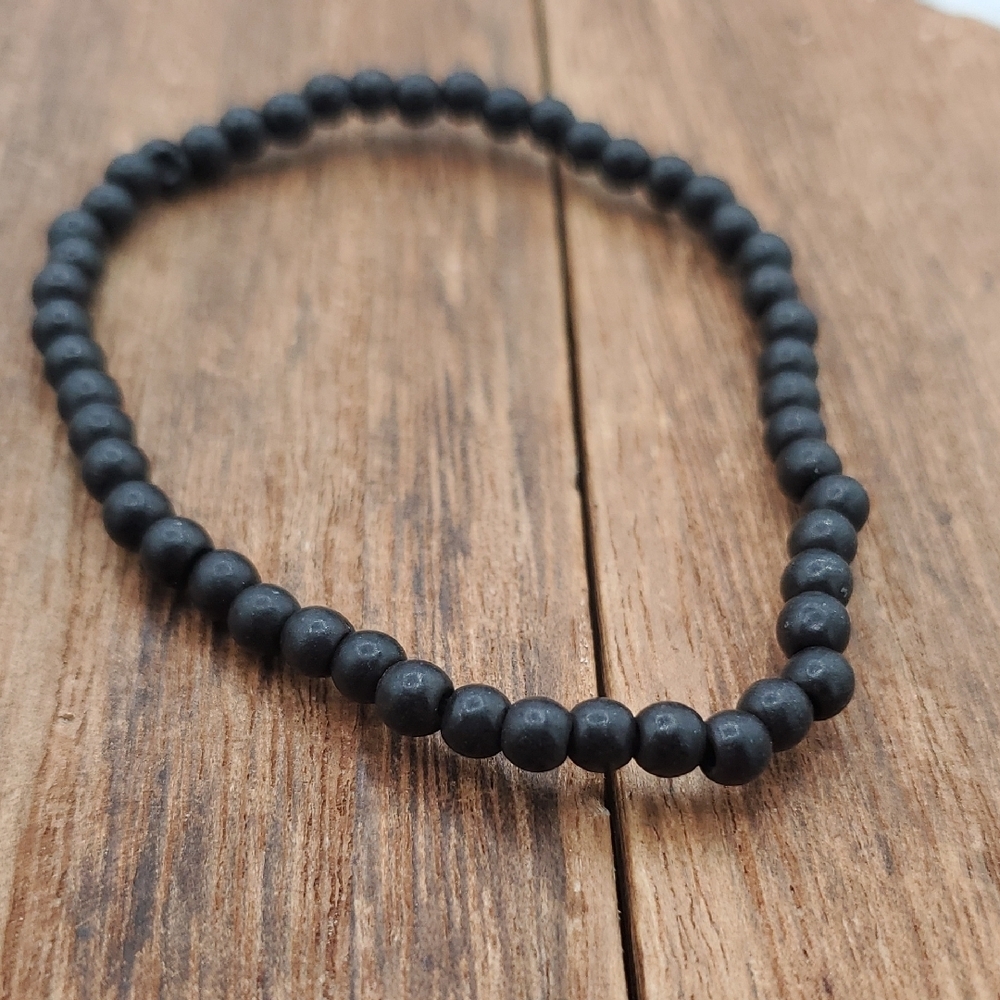 Black Beaded Bracelet B3413